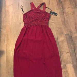 NWT BURGUNDY LACE DRESS